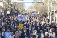 مراسم باشکوه راهپیمایی ۲۲ بهمن در شهرستان صحنه برگزار گردید