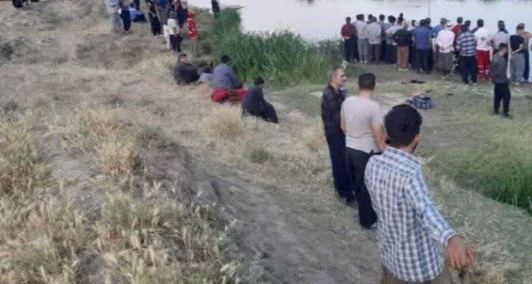 غرق شدن یک جوان  صحنه ای  در رودخانه گاماسیاب