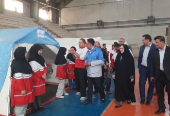 مانور اسکان اضطراری در صحنه انجام شد