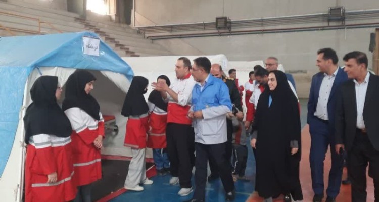 مانور اسکان اضطراری در صحنه انجام شد