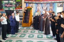 مراسم عزاداری سرور و سالارشهیدان اباعبدالله الحسین(ع) در صحنه برگزار شد