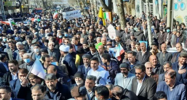 راهپیمایی با شکوه ۲۲ بهمن در شهرستان صحنه برگزار شد