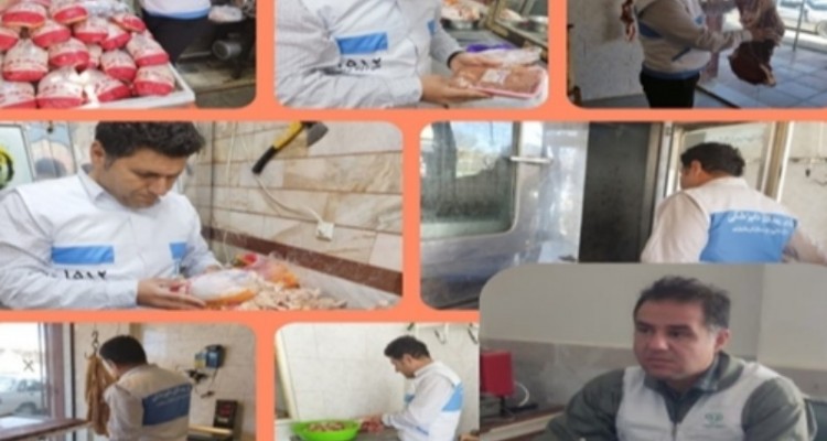 ۵۷ کیلوگرم انواع گوشت فاسد در صحنه امحا شد