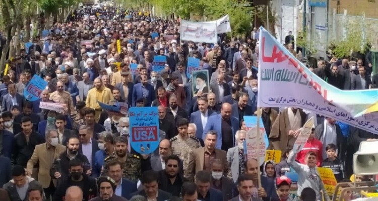 راهپیمایی روزجهانی قدس در صحنه برگزار شد