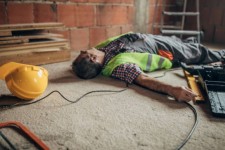 جوان صحنه ای در ارتفاع ۶۰ متری دچار برق‌گرفتگی شد اما از مرگ حتمی نجات یافت