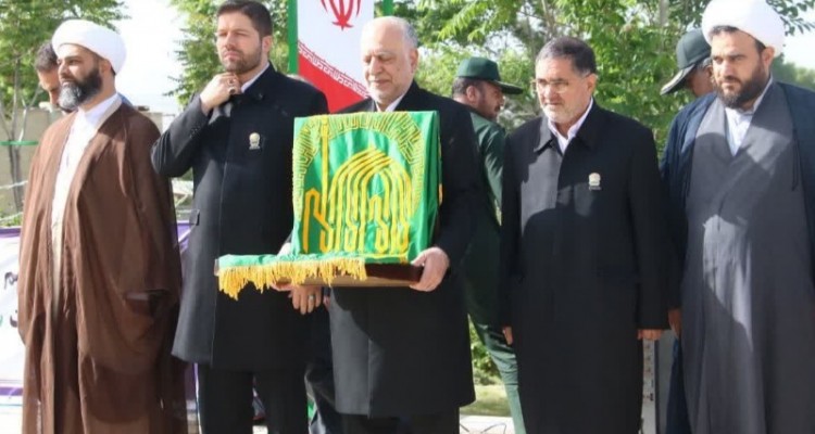 پرچم متبرک امام رضا (ع) شهرستان صحنه را عطر آگین کرد