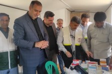 بازدید فرماندار شهرستان صحنه از خدمات پزشکی موکب محبان علی ابن ابیطالب
