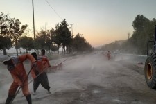 طرح اصلاح هندسی سه راه رشیدی صحنه در حال انجام است