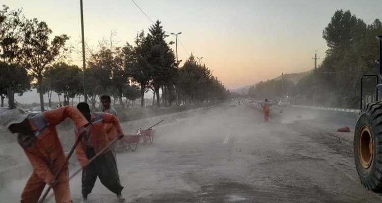 طرح اصلاح هندسی سه راه رشیدی صحنه در حال انجام است