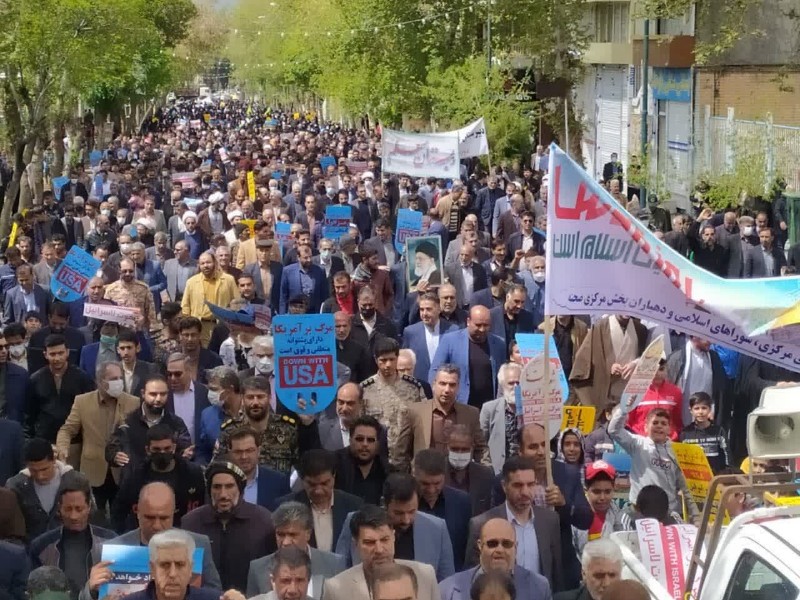 راهپیمایی روزجهانی قدس در صحنه برگزار شد راهپیمایی روزجهانی قدس در صحنه برگزار شد