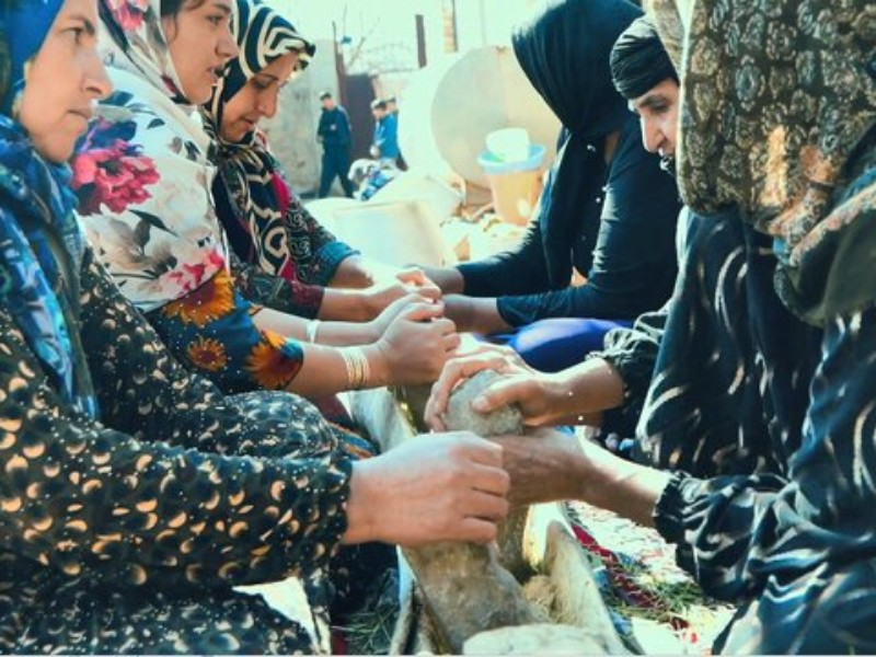 آیین سمنو پزان در روستای «کرتویج» صحنه برگزار می‌شود