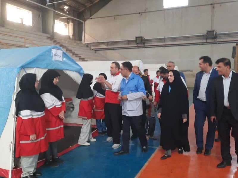 مانور اسکان اضطراری در صحنه انجام شد مانور اسکان اضطراری در صحنه انجام شد
